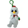 Image de Ty, Porte-clés, Beanie Bellies Brrrnard   Schneemann 8,5 cm Schlüsselanhänger, Multicolore, Blanc