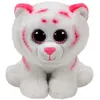 Image de Peluche Tabor le Tigre Beanies Ty Medium Rose et Blanche 33 cm