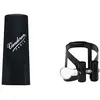 Image de Vandoren Ligature M/o Basse Noire Couvre-bec Plastique Ligatures clarinette basse
