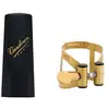 Image de Saxophones VANDOREN LIGATURE M/O SOPRANO FINITION VIEIL OR ET COUVRE BEC PLASTIQUE - LC56AP Ligature saxophone Soprano