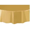 Image de Nappe ronde or plastique 210 cm