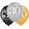 Image de Amscan ballons Sparkling 30 unisexe 27,5 cm 6 pièces