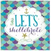Image de Amscan, Serviettes de table, 16 Servietten 33cm Mermaid Wishes 266ml (16 pcs, 33 x 33 cm)