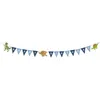 Image de Amscan ligne de drapeau Happy Dinosaur 180 cm papier bleu