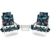 Image de CostwayLot de 2 Chaises de Camping Plage Pliante Table Enroulable en Aluminium Appui-tête Dossier Réglable à 5 Positions Noir