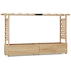 Image de CostwayJardinière avec 2 Treillis Latéraux Toit Suspendu en Bois de Sapin avec Trou de Drainage Lit de Jardin Surélevé 200,5x113,5x44cm Naturel