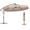Image de CostwayParasol Déporté de 305 cm avec Housse Facile de l'Inclinaison Manivelle Bord Froncé 8 Baleines Toile Beige