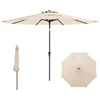 Image de CostwayParasol de Patio 303CM Parasol d’Extérieur à Double Toit avec Manivelle Inclinaison à Bouton-Poussoir 8 Baleines Solides Résistant au Soleil