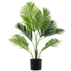 Image de CostwayLot de 2 Palmiers Areca Artificiels de 90 cm Faux Arbre Tropical en Pot de Pépinière Remplis de Ciment Décorations Plantes Vert