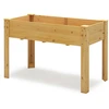 Image de CostwayJardinière Surélevé en Bois avec Trou de Drainage Lit de Jardin avec Pieds Bac de Culture pour Plantes Fleurs Végétaux 120x60x82cm Naturel