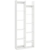 Image de CostwayBibliothèque Étagère à 12 Niveaux avec Kits Anti-Retournement Étagère en Bois Unité de Rangement en Forme d'Arbre Organisateur Blanc