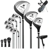 Image de CostwayEnsemble de Clubs de Golf 9 Pièces pour Débutant avec Sac Trépied Conception Ergonomiqu en Métal Robuste Gris