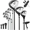 Image de CostwayEnsemble de Clubs de Golf 9 Pièces pour Débutant avec Sac Trépied Conception Ergonomiqu en Métal Robuste Noir