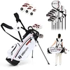 Image de CostwaySet Complet de Clubs de Golf pour Femmes 15 Pièces Droitier avec Sac de Golf et Housse de Pluie Rouge