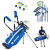 Image de CostwayEnsemble Complet de Clubs de Golf pour Hommes 15 Pièces Droitier avec Sac de Golf Ensembles de Clubs de Golf Bleu