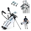 Image de CostwayEnsemble Complet de Clubs de Golf pour Hommes 15 Pièces Droitier avec Sac de Golf Ensembles de Clubs de Golf Blanc