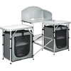 Image de CostwayCuisine de Camping avec Etagère de Rangement Cuisine d’Extérieur Idéal pour Soirée Pique-nique Festival Gris