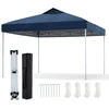 Image de CostwayTonnelle de Jardin Pop-up 295x295CM Tente Réception Pliant avec Verrouillage Central à Un Clic Sac de Transport Portable Bleu Foncé