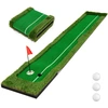 Image de CostwayTapis de Putting Golf Tapis de Pratique Golf 300 CM avec Gazon Artificiel 3 Balles de Golf et 2 Tailles de Trou Cadeau Idéal pour Golfeurs