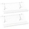 Image de CostwayEnsemble de 2 Étagères de Placard Murales Étagères en Fil Métallique Flottante de 61 Cm pour Cadre Photos Décorations Support Mural Blanc