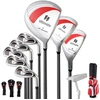 Image de CostwayEnsemble de Golf Complet pour Femmes Comprend 460CC #1 Driver #3 Fairway #4 Hybride #6 #7 #8 #9 & #P Fers Putter 3 Protèges-Chef Rouge