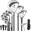 Image de CostwayEnsemble de Golf Complet pour Femmes Comprend 460CC #1 Driver #3 Fairway #4 Hybride #6 #7 #8 #9 & #P Fers Putter 3 Protèges-Chef Noir