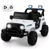 Image de Costway12V Voiture Électrique Enfant Véhicule Électrique à 4 Pneus avec Musique & Klaxon Démarrage Lent 3-6 km/h Charge 30kg pour 3 Ans+ Blanc