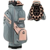 Image de CostwaySac de Golf pour Chariot Sac de Golf Moulé avec Fermeture à Glissière et 14 Compartiments Pleine Longueur Sac de Golf Léger Orange