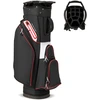 Image de CostwaySac de Golf pour Chariot Sac de Golf Léger avec 14 Compartiments sur le Dessus Sac de Rangement Portable pour Clubs de Golf Noir