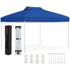 Image de CostwayTonnelle de Jardin Pop-up 295x295CM Tente R ©ception Pliant avec Verrouillage Central   Un Clic Sac de Transport Portable Bleu