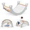 Image de CostwayArche d'Escalade Montessori 3 en 1   Bascule Coussin Moelleux pour Grimper ou Se Reposer Utilisable Int ©rieur/Ext ©rieur Gris