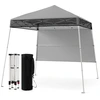 Image de Costway234x234CM Tente Tonnelle Pop-up avec Panneau Lat ©ral Abri de Gazebo Pliant   Montage Facile en Ext ©rieur avec Pieds Inclin ©s R ©glables Gris