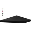 Image de CostwayToile de Toit de Rechange en Polyester pour Pavillon Tonnelle Tente 300 x 300 cm Noir