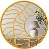Image de CostwayMiroir Mural Doré Grand Miroir Mural Rond de 80 cm avec Cadre Irrégulier Décoration Murale Moderne pour Salon Couloi Chambre Or
