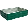 Image de CostwayJardinière Surélevée en Acier Jardinière en Métal Cadre de Jardin Extérieur en Métal Jardinière Surélevée à 4 Panneaux 120 x 90 x 30cm Vert