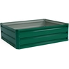 Image de CostwayJardinière Surélevée en Acier Jardinière en Métal Cadre de Jardin Extérieur en Métal Jardinière Surélevée à 4 Panneaux 100 x 80 x 30cm Vert