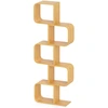 Image de CostwayBibliothèque en Forme de 'S' à 5 Niveaux Etagère en Bambou avec 5 Cubes Ouverts Etagère d'angle Géométrique Etagère de Rangement Naturel