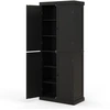 Image de CostwayArmoire de Rangement avec 4 Portes 2 Étagères Réglables Dispositif Anti-renversement Salon Chambre Cuisine 76 x 40 x 184,5 cm Noir