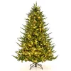 Image de Giantex Sapin de Noël Artificiel de 213 cm, Arbre de Noël à Charnière avec 1130 Branches