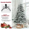 Image de Giantex 215cm Sapin de Noël Artificiel, Sapin de Noël à charnières avec 1328 Branches