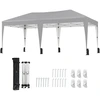 Image de CostwayTente Pliante Pop-up 3 x 6m avec Sac de Transport sur Roulettes et Protection UV 50+ Tente de F  te Gris