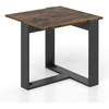 Image de CostwayTable Basse Table d'Appoint Carrée Table de Chevet Industrielle pour Petits Espaces Table d'Appoint Marron