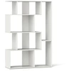 Image de CostwayBibliothèque Géométrique à Dos Ouvert Grande Bibliothèque à 6 Cubes avec Kits Anti-basculement Étagère de Rangement Autoportante Blanc