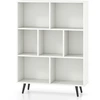 Image de CostwayÉtagère à 7 Cubes Organisateur de Rangement Moderne avec 4 Pieds Métalliques Effilés Étagère Autoportante avec 2 Kits Antichute Blanc