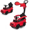 Image de CostwayVoiture à Pousser pour Enfant sous Licence Poussette pour Tout-petit avec Auvent Réglable Garde-corps et Klaxon pour 1-3 Ans Rouge