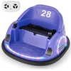 Image de CostwayAuto-tamponneuse pour Enfants Jouet   lectrique 12V   Enfourcher avec Rotation   360° T ©l ©commande Lumi ¨res Clignotantes Violet