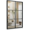 Image de Costway70 x 100 CM Miroir Mural Miroir de Maquillage Vanité à 3 Couches avec Cadre en Métal Mroir Décoratif Noir
