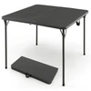 Image de CostwayTable de Camping Pliante Table de Pique-Nique Portable avec Plateau en HDPE Résistant aux Intempéries et Cadre en Métal Antirouille Gris