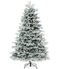 Image de CostwaySapin de Noël Artificiel 215cm Lumineux LED Charnières avec 1328 Branches en PE PVC & 450 Lumières LED Blanches Chaudes