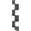 Image de CostwayÉtagère d'Angle à 5 Niveaux Étagère Murale Flottante Organisateur de Rangement Mural Support en Bois Design Moderne Gris